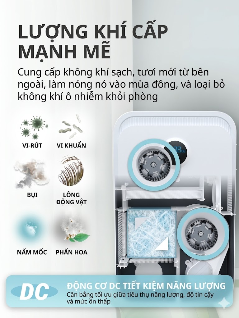 hệ thống cấp khí tươi vortex freshbox 110s