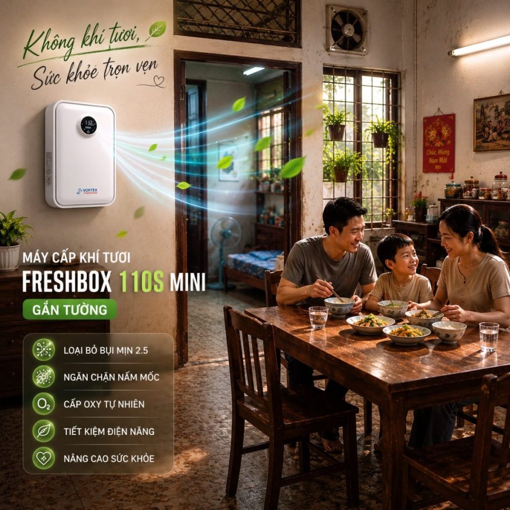 máy cấp khí tươi freshbox vortex
