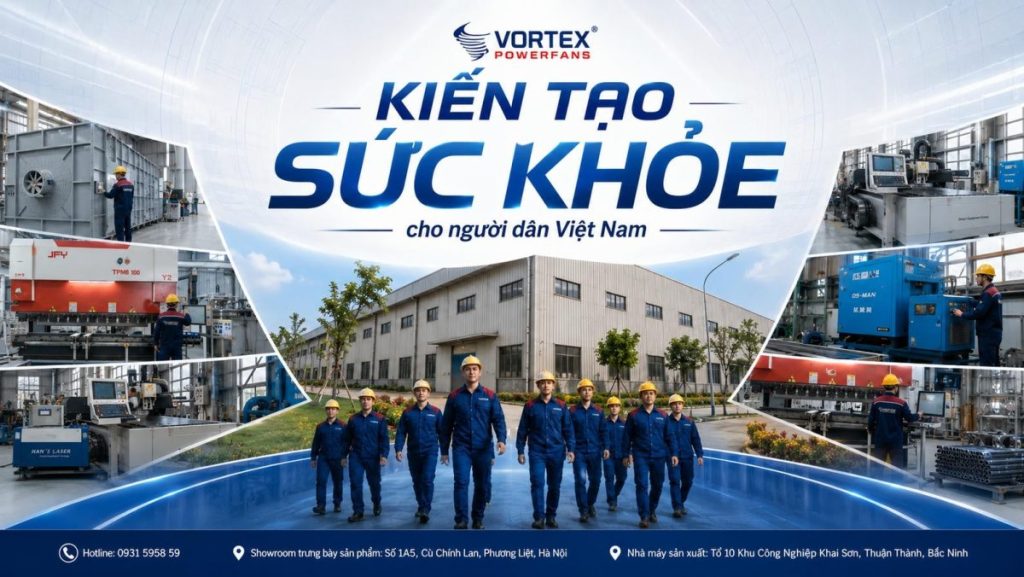Lắp hệ thống máy cấp khí tươi tại Hải Dương giá rẻ hệ thống cấp khí tươi vortex