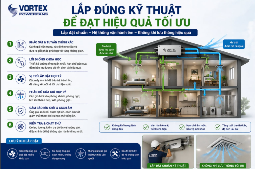 Lắp đặt đúng kỹ thuật để đạt hiệu quả tối ưu