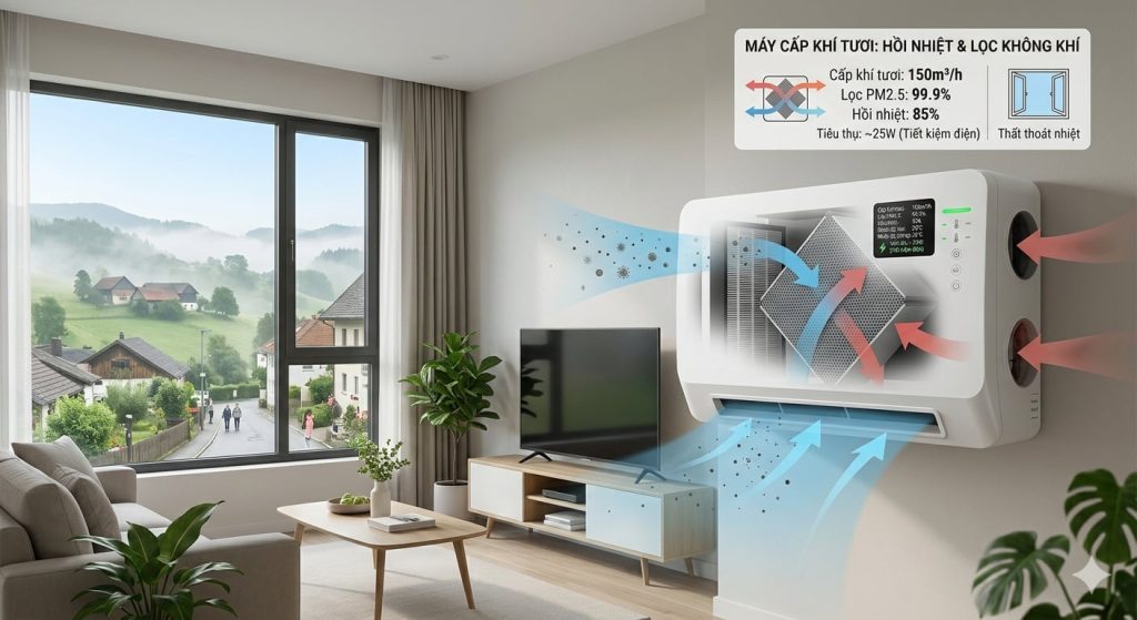 Máy cấp khí tươi có tốn điện không?