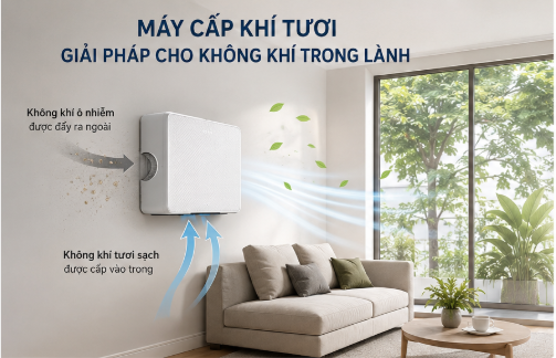 Máy cấp khí tươi giải pháp cho không khí trong lành