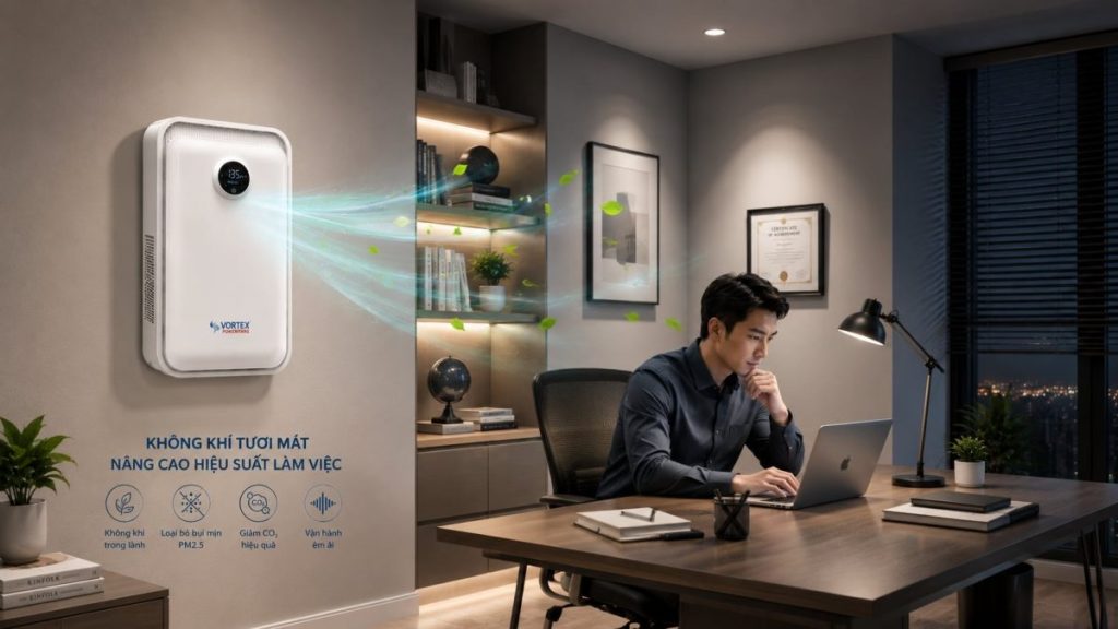 Vortex cung cấp hệ thống máy cấp khí tươi tại Quận Long Biên máy cấp khí tươi freshbox vortex