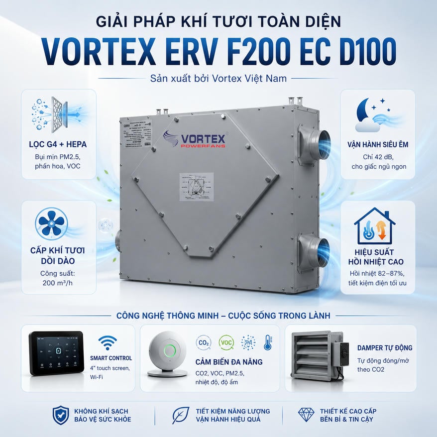 máy cấp khí tươi vortex erv