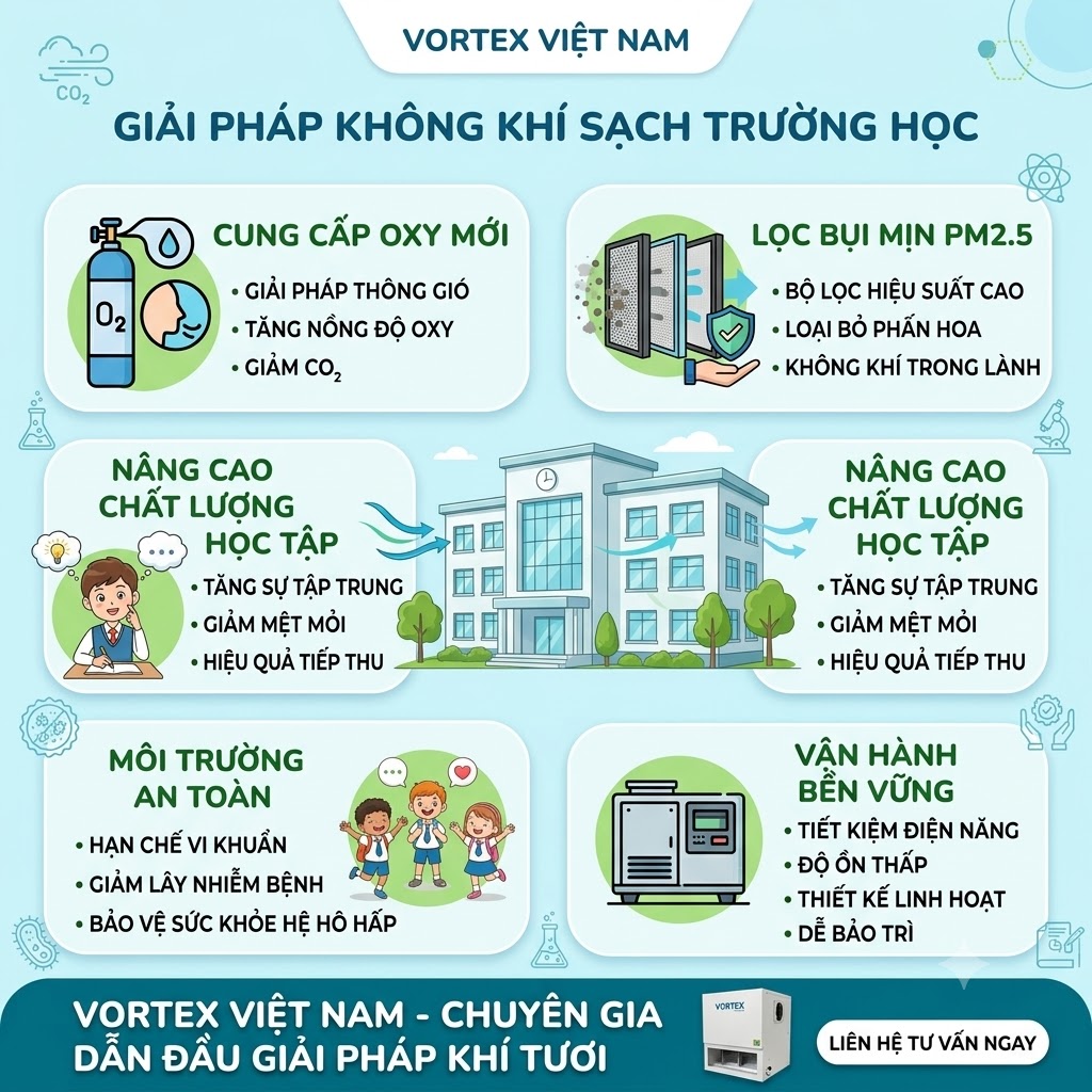 Máy Cấp Khí Tươi Cho Trường Học