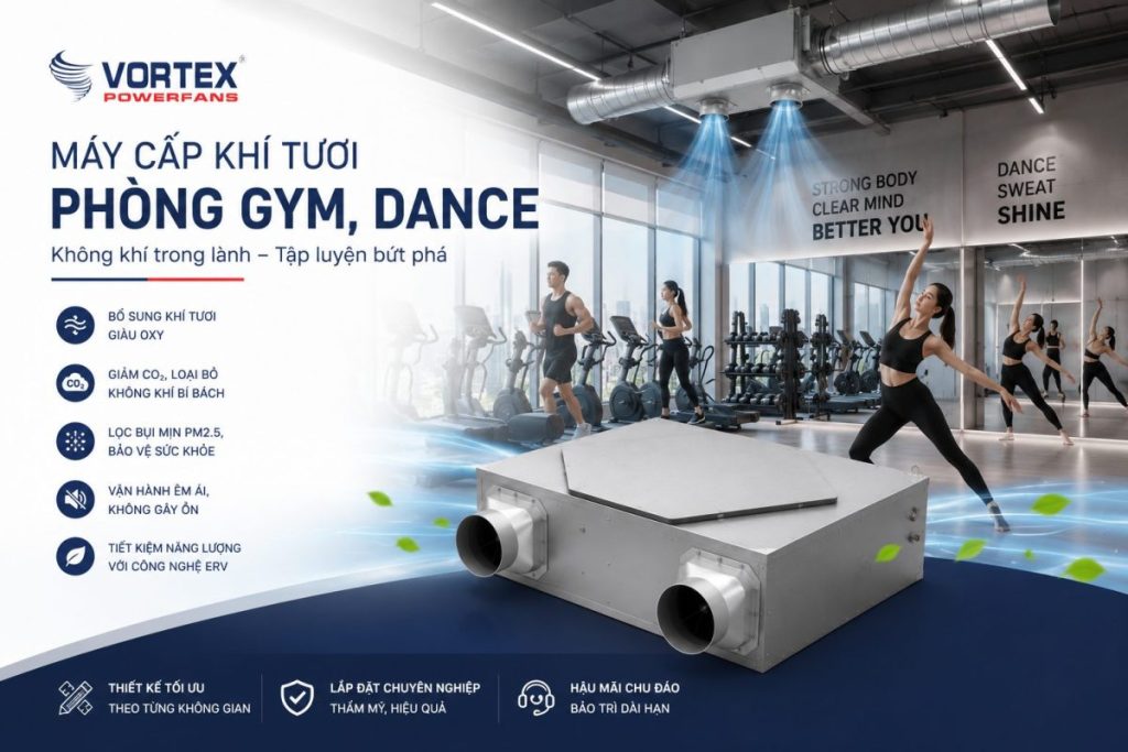 Máy Cấp Khí Tươi Phòng Gym, Dance Máy Cấp Khí Tươi Phòng Gym, Dance